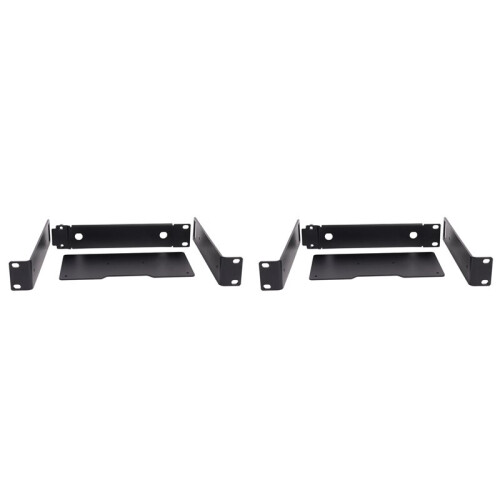 2X Rackmount Rack Metal Frame for Wireless Microphone System Wireless Ear Return Bracket Rack Black