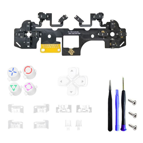 Ergonomic Micro- Tactile Clicky Hair Trigger Kit for PS5 Controller BDM-030/040/050 12Key Click CircuitBoard Kit B