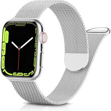 URREM TIL APPLE WATCH 1/2/3/4/5/6/7/8/9/10/SE 42/44/45 SØLVSTÅL