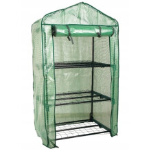 Mini altan havedrivhus med hylder 69x49x25cm Grøn til grøntsager
