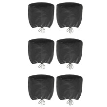 6Pcs Roof Vent Cover House Roof Turbine Hoods Shield Canvas 20Inch X 20Inch Black