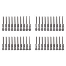 40-Tlg. Edelstahl 1/4 Zoll(6 Mm) Stift Drahtbuerste Nr. 532 mit 1/8 Zoll(3 Mm) Schaft Fuer  und Kompatibles Drehwerkzeug