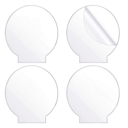 16Pcs Clear Acrylic Sheet Round Panel Thick (4mm) Plastic Acrylic Board for LED Light Base,Sign,DIY Display Projects 1