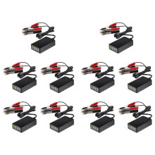 10X Draagbare Gelijkstroom met Batterijclip, 12V/24V Naar 5V 4-Poorts USB-Oplader Multiport-Adapter Andere Smartphones en Tablets