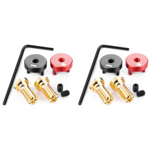 2set 5.0mm Metal Plug Banana Plug RC Car Lip Battery Connector with Metal Heat Sink for RC Model Cars