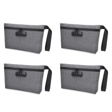 4X Money Bag with Lock, Lockable Cash Bag, Waterproof Bank Bag with Zipper and Lock for Cash, Cell Phone A