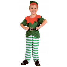 LILLE ELFE Kostume Elf Gnome Julemandens Hjælper Julefest 92/104cm