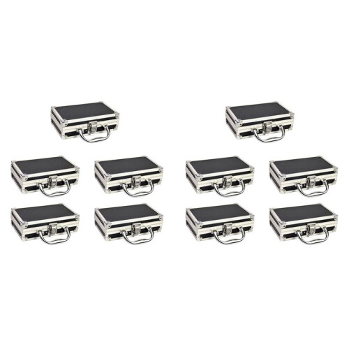 10X Aluminum Alloy Toolbox Accessories Storage Box Practical Aluminum Suitcase Portable Handle Small Toolbox Storage Box