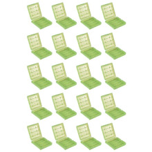 Packung mit 20 Stueck AA / AAA Akku-Aufbewahrung Harter Kasten Box-Gruen