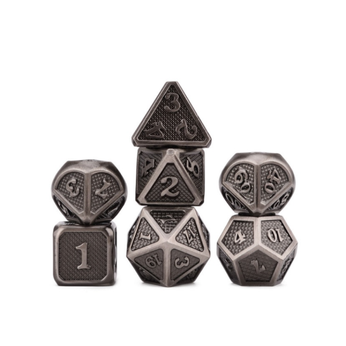 RPG terninger Paladin rustning sæt med 7 metalterninger
