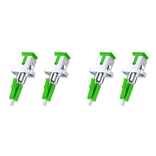 Fritzbox SC/APC Buchse auf LC/APC Stecker Singlemode, Glasfaser-Kopplungsdämpfung Unter 0,2 DB, Schnell (4er-Pack)