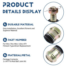 2X M10 32X14MM ATV Tie Rod Joint Kit for 50cc 70cc 90cc 110cc ATV Buggy Accessories