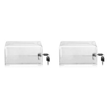 2X Donation Suggestion Box with Lock, Ballot Box,Suggestion Box for Fundraising, Donation, Tip Jars, Raffle Box