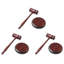 3X Marteau Décoratif D'Avocat, Marteau de Juge, Outil Multifonction en Bois, Petit Marteau, Cadeau D'Anniversaire, Base de Jouet de Noël
