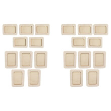 20PCS DIY Wood Picture Frames Unfinished Solid Wood Photo Picture Frames, for Crafts Wood, DIY Painting, Arts Projects