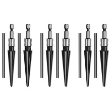 Punta da Trapano/Manuale da 6 Pezzi 2 Alesatore Conico Specifico Alesatore Esagonale A 6 Slot 5-16Mm / 3-13Mm Conico