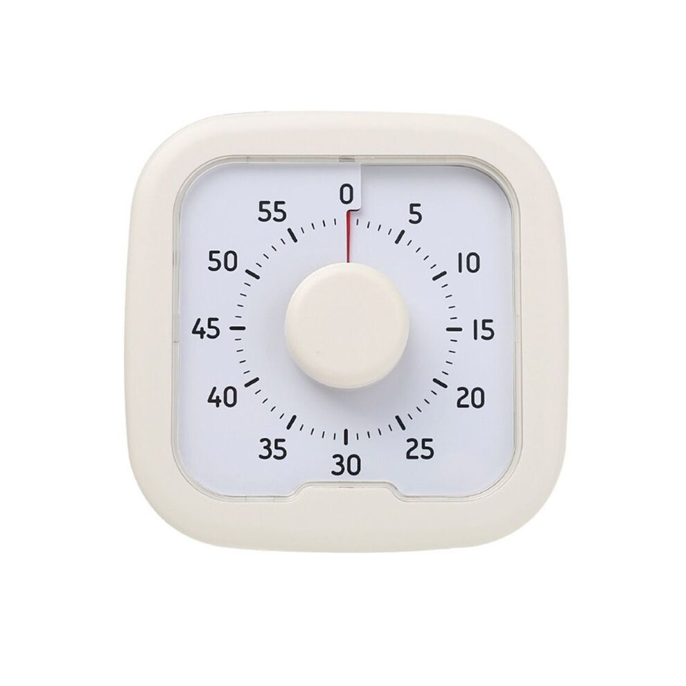 Silent Visual Timer 60-Minute Stopwatch Alarm Clock Countdown Timer With Stand Visualization Kitchen Cooking Timer White 6033511121050