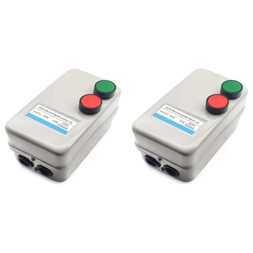 2X Magnetischer Elektromotorstarter, 220 V, 4 KW, 5,5 PS, Dreiphasiger oder Einphasiger Motorstarter mit Magnetschalter.