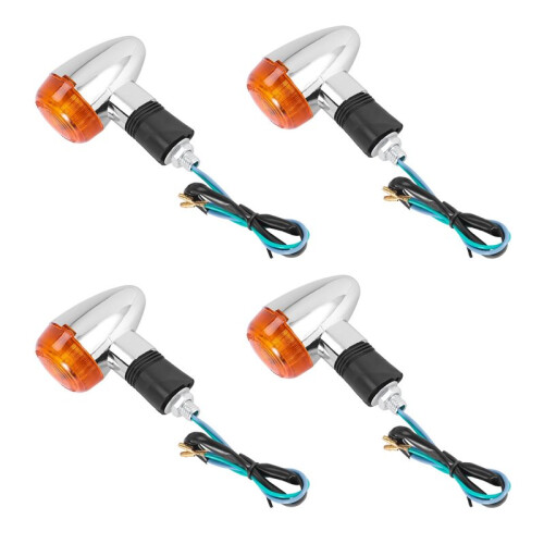 8PCs Motorcycle Turn Signals Amber Lights LED Indicator for 2