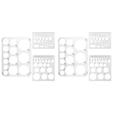 6pcs Circle Templates for Drafting Flexible Circle Stencils with Geometric Shapes 6 Sizes Plastic Measuring Rulers