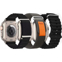 APPLE WATCH-REM ULTRA/ULTRA 2 49/45/44/42 mm sæt med 3 stk.