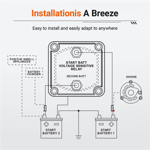 3X 12V 140A  Dual Battery Isolator Auto or Manual Control Voltage Sensitive Relay VSR 2