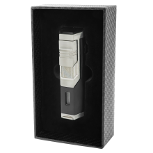 RONSON CHINOOK BLACK 3 JET lighter med cigarpunch, jet