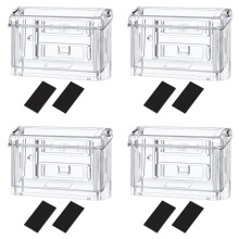 4X Outdoor Business Card Holder Wall Mount Acrylic Business Card Box Included Clear Holder Peel and Stick