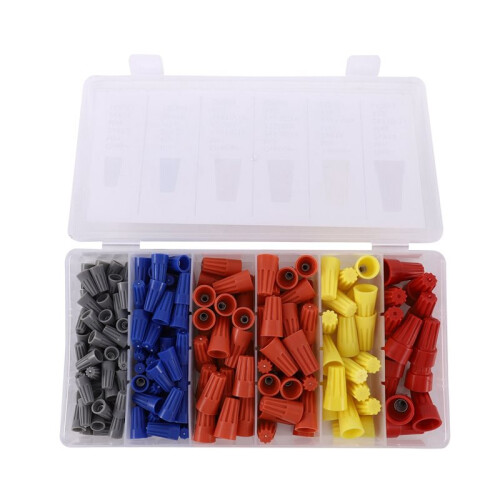 900Pcs Electrical Wire Connectors Screw Terminals, Easy Twist  Connector Kit with Spring Insterted Wire Nuts Cap 1