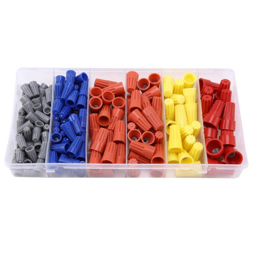 900Pcs Electrical Wire Connectors Screw Terminals, Easy Twist  Connector Kit with Spring Insterted Wire Nuts Cap 2