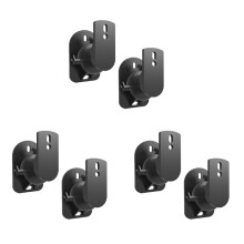 6 PièCes Support Mural pour Haut-Parleur Support Surround Support de Pivotement et D'Inclinaison RéGlables