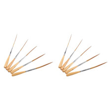 Long Liner Brush, 10pcs Ox Ear Hair Liner Paint Brush Set for Filling Corners, Marking, Outlining, Creating Borders