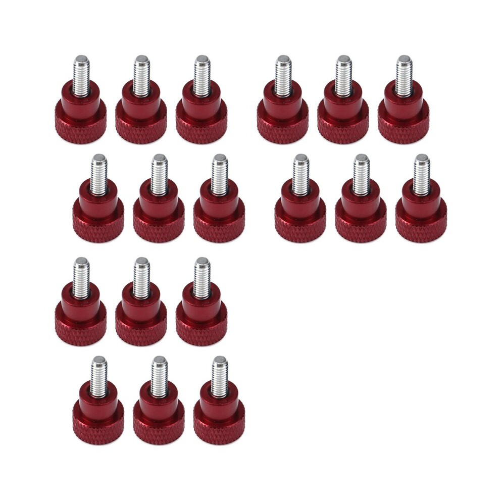 Photos - Nail / Screw / Fastener 18Pcs M4x10mm Threads High -Knurled Thumb Screws Knobs Aluminum Alloy Red Knurled Shoulder Flat Tip Thumbscrew