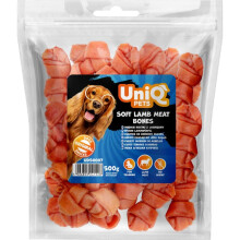 Delikatess, snack til hunde bløde Lamsknuder Terninger UniQ 500g