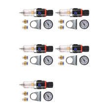 5X Air Filter Pressure Regulator 1/4 Inch AFR2000 Water Separator Air Tool Compressor Filter with 10MM Connector