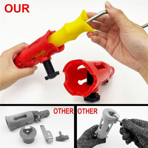 2X Multi-Angle Paint Brush Extender Red, Paint Edger Tool for High Ceilings, Extension Pole Attachment Holder 2