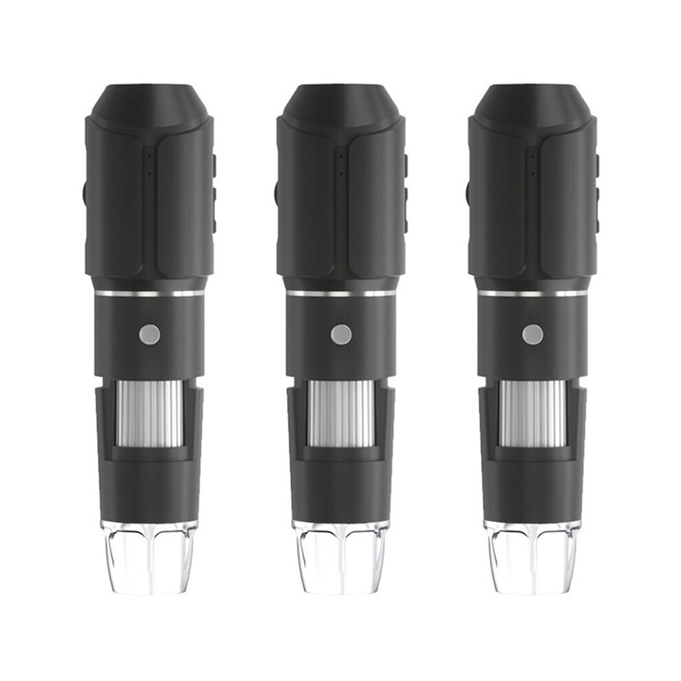 3Pcs Digital Microscope Wifi Pocket Handheld Usb Microscopes 50X-1000X Zoom Fixed Focus Hd Magnifier For Android Black 6031409458295