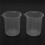 Kitchen Lab Graduated Beaker Clear Plastic Measuring Cup Thicken with Cap Measuring Jug 200mL 10pcs 7