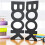 3 Pair Bookends for Library School Book Holder Book Letter Book Baffle Black 2