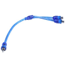8X RCA Phono Y Splitter Lead Adapter Cable 1 Male to 2 Female Car Connector 30cm