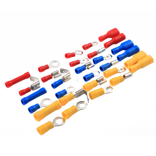 480pc Insulated Assorted Electrical Terminal Crimp Connector spade Set Box 2
