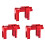 3X  Valve Locking, Adjustable  Valve Locking Device, Small, for 1/2Inch-2-1/2Inch Outer Pipe Diameter, Red 1