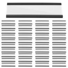 100 Stuks Magnetische Labelhouder C-Kanaal Magnetische Labels, Magnetische Gegevenskaarthouder met Doorzichtige Plastic Beschermer