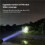4X Zoomable LED Flashlight High Lumens LED Rechargeable Flashlight 4Modes Light Floodlight Torch Outdoor 4