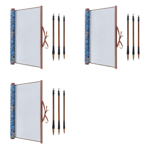 12X Inkless Chinese Calligraphy Set Reusable Water Writing Magic Cloth Scroll Traditional