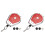 2X Retractable Spring Balancer Tool Holder Hanging Equipment 6.6-11lbs (3-5kg) Red with Fitting Accessory 1