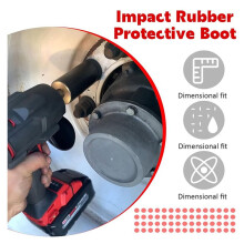 2X 49-16-2960 Protective Boot Fuel Impact Rubber Protective Boot Fits 1/2,3/8 Inch Stubborn Impact Wrench, 2962P-20 0