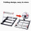 2X Adjustable Cutting Machine Support Frame with Foldable Miter Table Portable Woodworking Tool 6