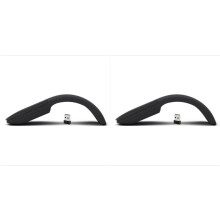 2X Wireless Mouse Foldable Arc Touch Mause Ultra-Thin Mute Office for PC Laptop Black