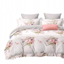Satin sengesæt Parylux 3.8 Porcelænsflora dynebetræk 200x220cm